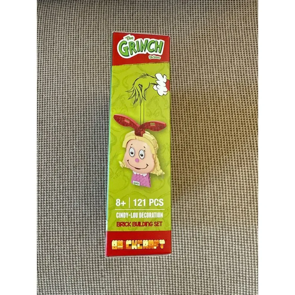 NIB Brickcraft Grinch Cindy Lou Christmas Ornament Decoration Stocking Stuffer